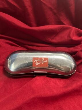Ray-Ban Silver Hard Sunglasses Case with Red Logo. Blues Brothers 2000